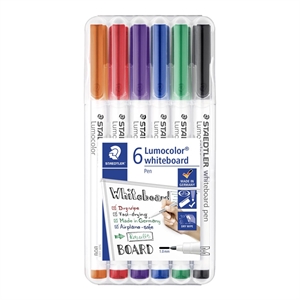 Staedtler WB Marker Lumocolor rond 1mm assorti (6)